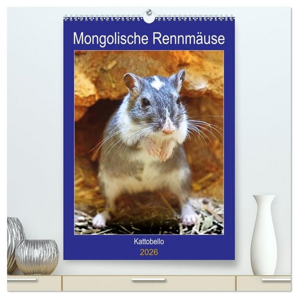 Produktbild: Mongolische Rennm&auml;use (hochwertiger Premium Wandkalender 2026 DIN A2 hoch), Kunstdruck in Hochglanz