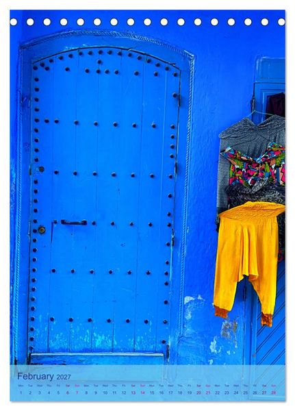 Produktbild: Chefchouen - The Blue City (Desk Calendar 2027 DIN A5 portrait), CALVENDO 12 Month DeskCalendar
