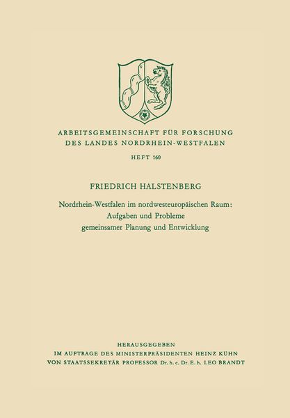 Produktbild: Nordrhein-Westfalen im nordwesteurop&auml;ischen Raum: Aufgaben und Probleme gemeinsamer Planung und Entwicklung