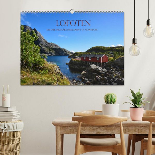 Produktbild: Lofoten - Die spektakul&auml;re Inselgruppe in Norwegen (Wandkalender 2026 DIN A2 quer), CALVENDO Monatskalender