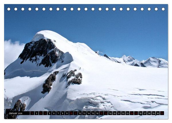 Produktbild: Monte Rosa Classic - Die klassische Tour um das Monte Rosa Massiv (Tischkalender 2026 DIN A5 quer), CALVENDO Monatskalender