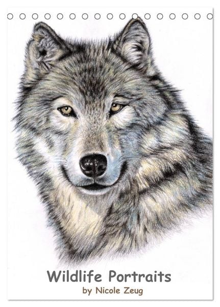 Wildlife Portraits (Tischkalender 2026 DIN A5 hoch), CALVENDO Monatskalender