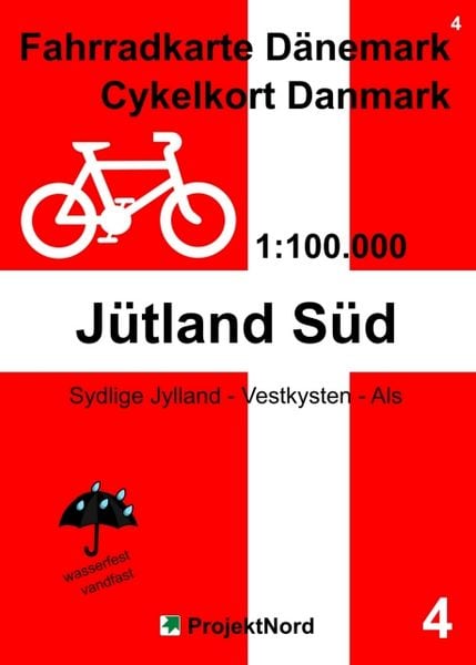 Produktbild: 4 Fahrradkarte D&auml;nemark / Cykelkort Danmark 1:100.000 - J&uuml;tland S&uuml;d
