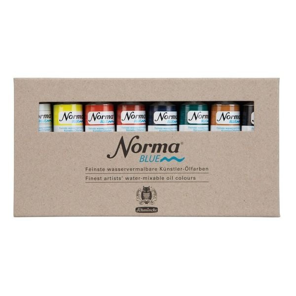 Produktbild: Schmincke Norma Blue Professional &Ouml;lfarben, Kartonset, 8 x 35 ml Tuben