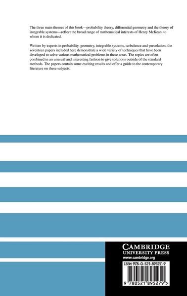 Produktbild: Probability, Geometry and Integrable Systems