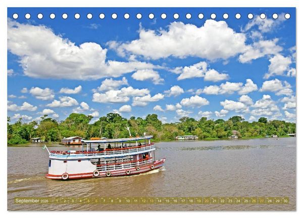 Produktbild: Der Amazonas: von den Anden zum Atlantik (Tischkalender 2026 DIN A5 quer), CALVENDO Monatskalender