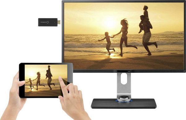 Produktbild: Renkforce renkCast 3 HDMI Streaming Stick AirPlay, Miracast, DLNA, externe Antenne