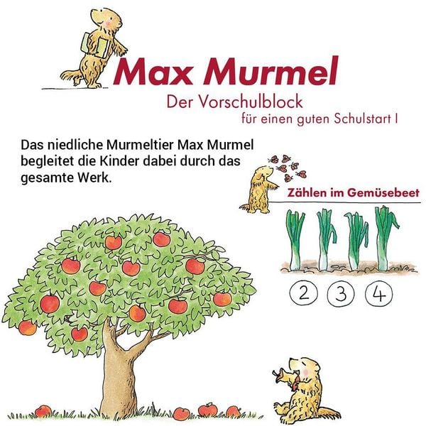 Produktbild: Max Murmel: Der Vorschulblock f&uuml;r einen guten Schulstart I