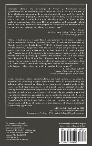 Produktbild: Primer of Transference-Focused Psychotherapy for the Borderline Patient