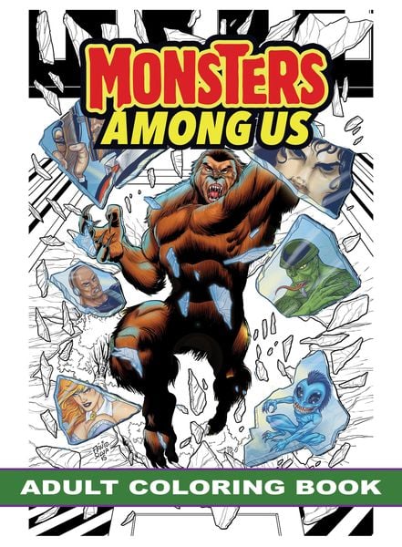 Produktbild: Monsters Among Us: Adult Coloring Book