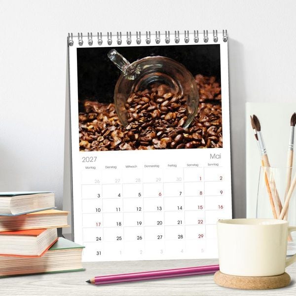 Produktbild: Tischplaner 2027 - Kaffeesatz - Kunst und Tradition (A5 Tischkalender zum Aufstellen) CALVENDO