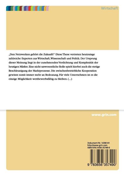 Produktbild: Unternehmensnetzwerke: Typen, Chancen und Risiken