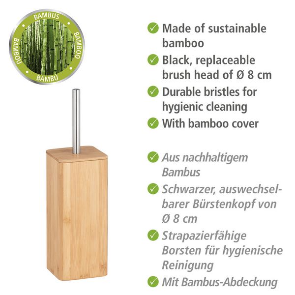 Produktbild: WC-Garnitur Mod. Bambusa, WC-B&uuml;rstenhalter aus Bambus
