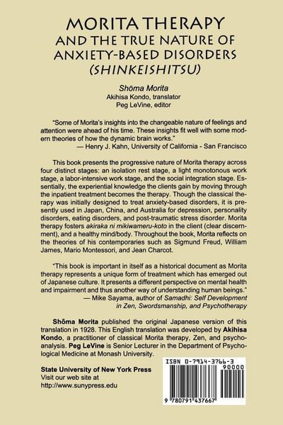 Produktbild: Morita Therapy and the True Nature of Anxiety-Based Disorders (Shinkeishitsu)