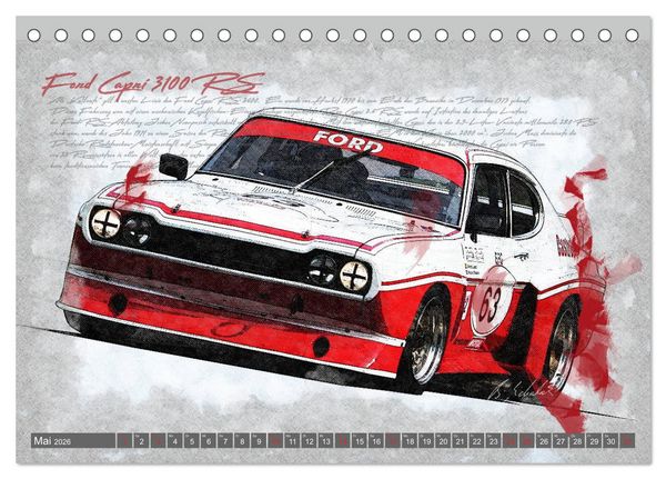 Produktbild: Rennsport am Limit (Tischkalender 2026 DIN A5 quer), CALVENDO Monatskalender