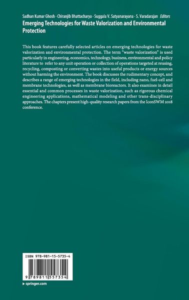 Produktbild: Emerging Technologies for Waste Valorization and Environmental Protection