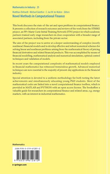 Produktbild: Novel Methods in Computational Finance