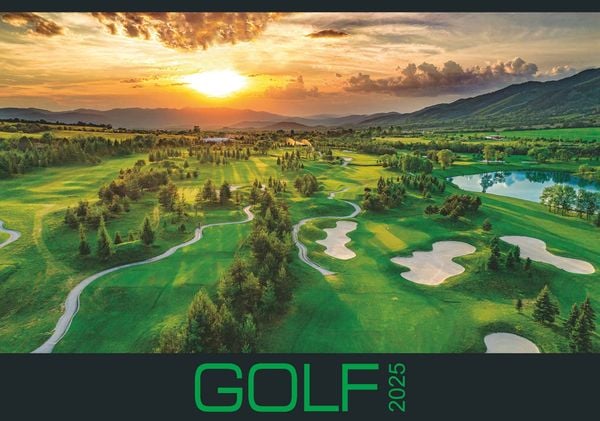 Golf 2025 - Bildkalender 48,5x34 cm im Querformat - internationaler Golfkalender - Sportkalender - Wandplaner - Wandkale