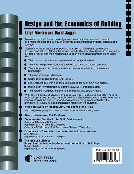 Produktbild: Design and the Economics of Building