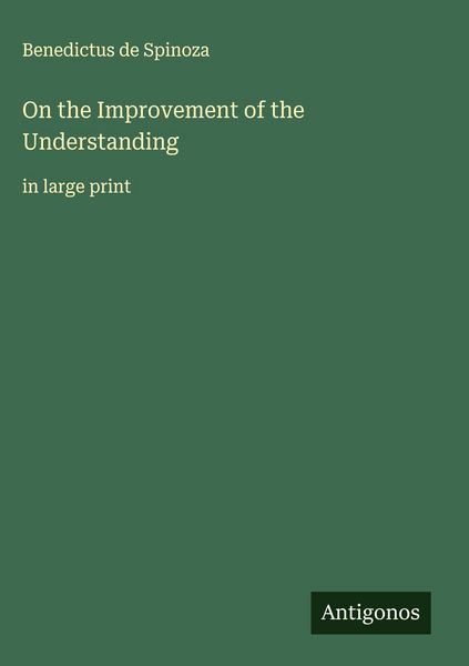 Produktbild: On the Improvement of the Understanding