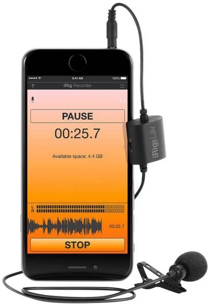 Produktbild: Ansteck Sprach-Mikrofon IK Multimedia MIC LAV &Uuml;bertragungsart (Details):Kabelgebunden inkl. Klammer, inkl. Windschutz