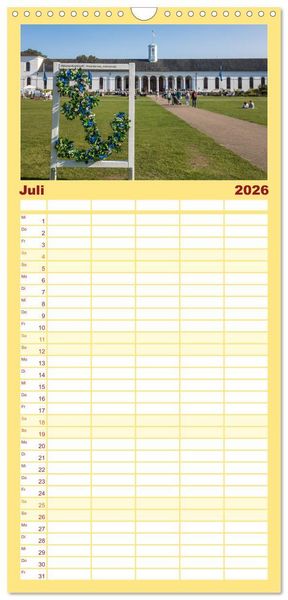 Produktbild: Familienplaner 2026 - Nordsee Insel Norderney mit 5 Spalten (Wandkalender, 21 x 45 cm) CALVENDO