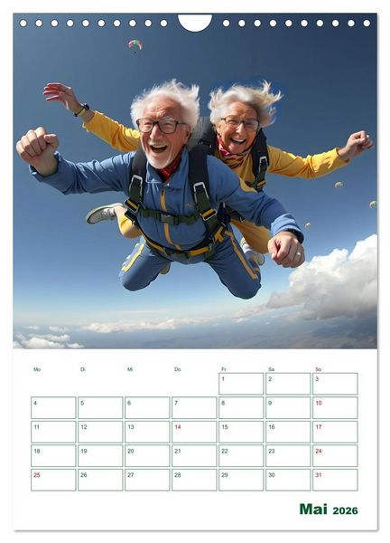 Produktbild: Alt, aber oho - Graue Haare, bunte Abenteuer (Wandkalender 2026 DIN A4 hoch), CALVENDO Monatskalender