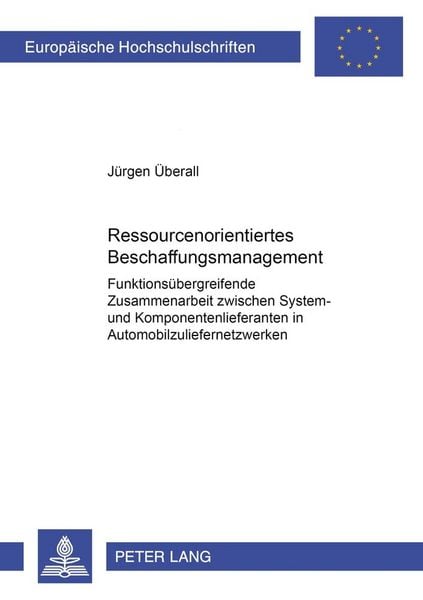 Produktbild: Ressourcenorientiertes Beschaffungsmanagement