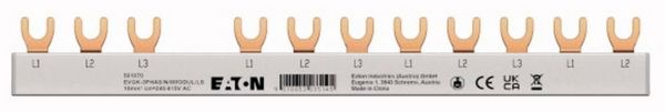 Produktbild: Eaton EP-501070 EVGK Gabelverschienung, 3-phasig, L1 - L2 - L3 - X + L1 - L2 - L3 Phasenschiene 63 A 1 St.