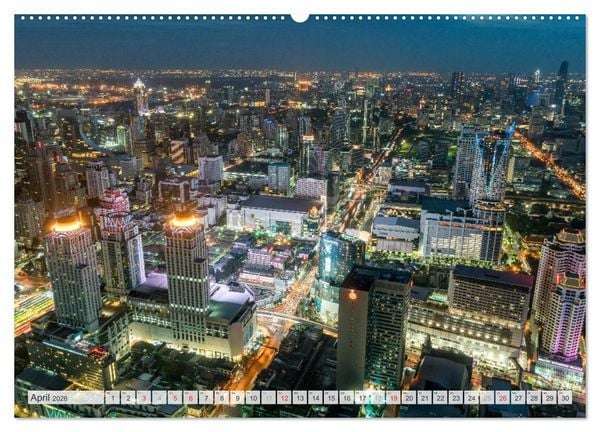 Produktbild: Skylines weltweit (Wandkalender 2026 DIN A2 quer), CALVENDO Monatskalender