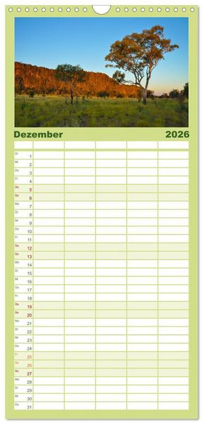 Produktbild: Familienplaner 2026 - Australien - Travel The Gravel mit 5 Spalten (Wandkalender, 21 x 45 cm) CALVENDO