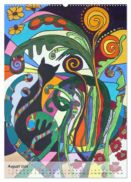 Produktbild: K&auml;tz, Petra Kolossa, Pop-Art-Kunstdrucke (hochwertiger Premium Wandkalender 2026 DIN A2 hoch), Kunstdruck in Hochglanz