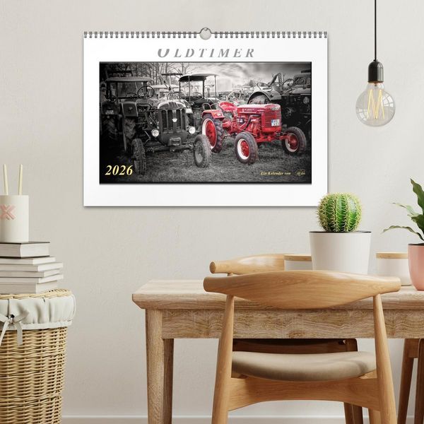 Produktbild: Oldtimer - nostalgische Traktoren und Lastwagen (Wandkalender 2026 DIN A3 quer), CALVENDO Monatskalender