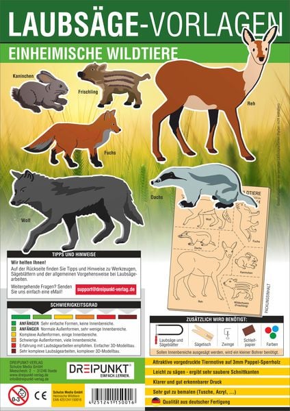 Produktbild: Laubs&auml;gevorlage Einheimische Wildtiere