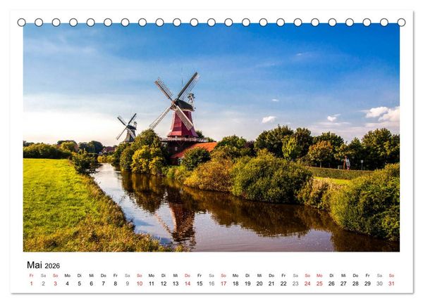 Produktbild: Ostfriesland - Tour (Tischkalender 2026 DIN A5 quer), CALVENDO Monatskalender