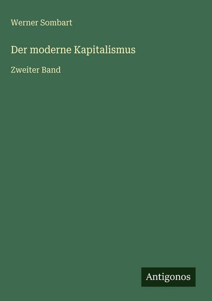 Produktbild: Der moderne Kapitalismus