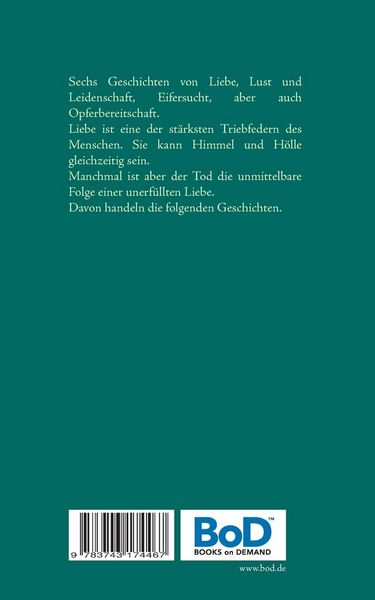 Produktbild: Sechs Geschichten von der Liebe und vom Tod