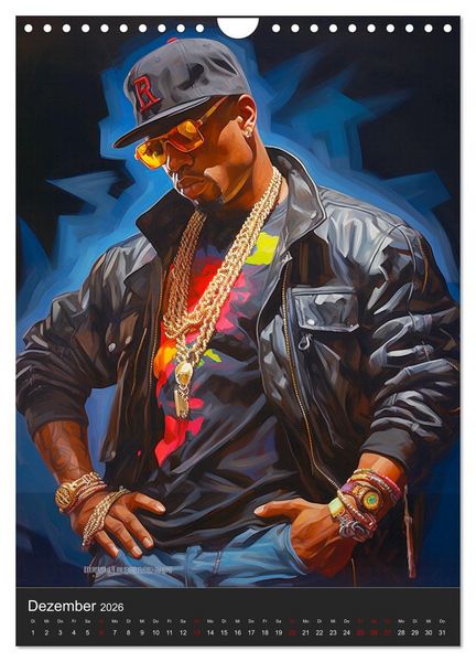 Produktbild: Rap Kings. Paintings im Streetwear-Charme (Wandkalender 2026 DIN A4 hoch), CALVENDO Monatskalender