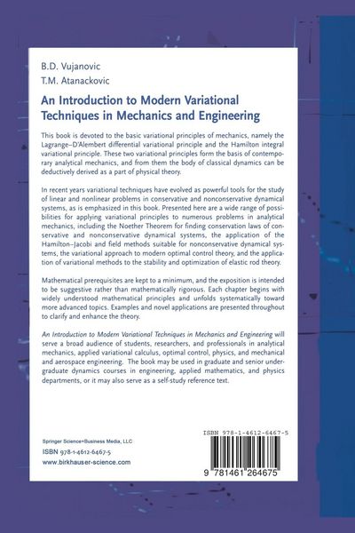Produktbild: An Introduction to Modern Variational Techniques in Mechanics and Engineering