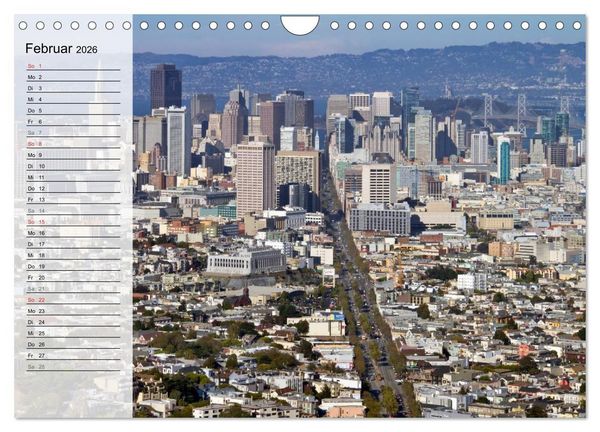 Produktbild: SAN FRANCISCO Traumstadt in Kalifornien (Wandkalender 2026 DIN A4 quer), CALVENDO Monatskalender
