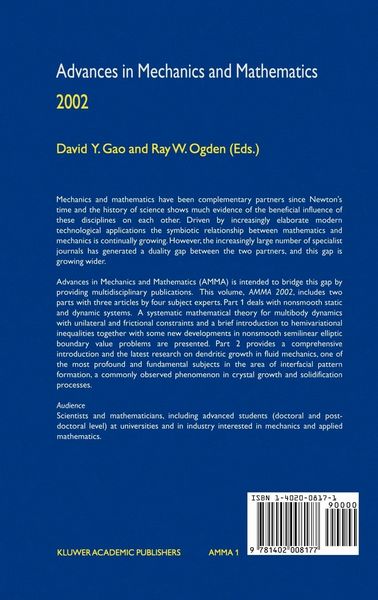 Produktbild: Advances in Mechanics and Mathematics