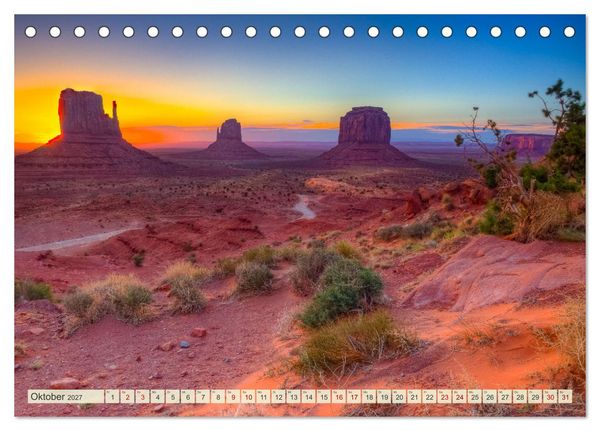 Produktbild: Unterwegs in ARIZONA (Tischkalender 2027 DIN A5 quer), CALVENDO Monatskalender