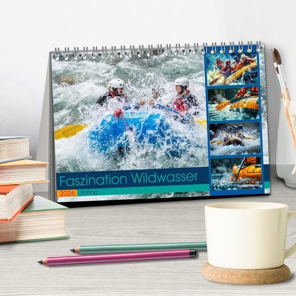Produktbild: Faszination Wildwasser - Rafting (Tischkalender 2026 DIN A5 quer), CALVENDO Monatskalender
