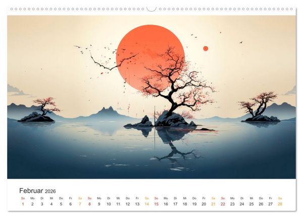 Produktbild: Japan - Kunst der Traditionen (hochwertiger Premium Wandkalender 2026 DIN A2 quer), Kunstdruck in Hochglanz