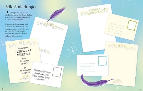 Produktbild: Mein glitzerndes Anziehpuppen-Mitmachbuch: Magischer Feenball