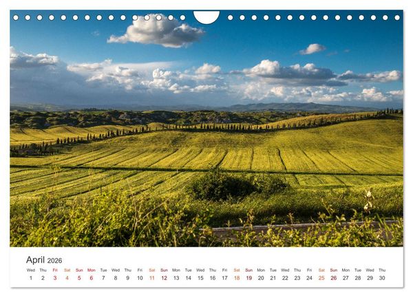 Produktbild: Tuscany A color palette (Wall Calendar 2026 DIN A4 landscape), CALVENDO 12 Month Wall Calendar