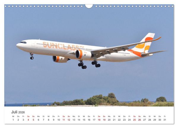 Produktbild: Flugzeugimpressionen auf dem Flughafen (Wandkalender 2026 DIN A3 quer), CALVENDO Monatskalender