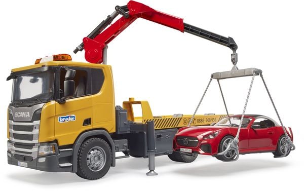Produktbild: bruder 03552 Scania Super 560R Abschlepp-LKW mit L+S Modul + BRUDER Roadster