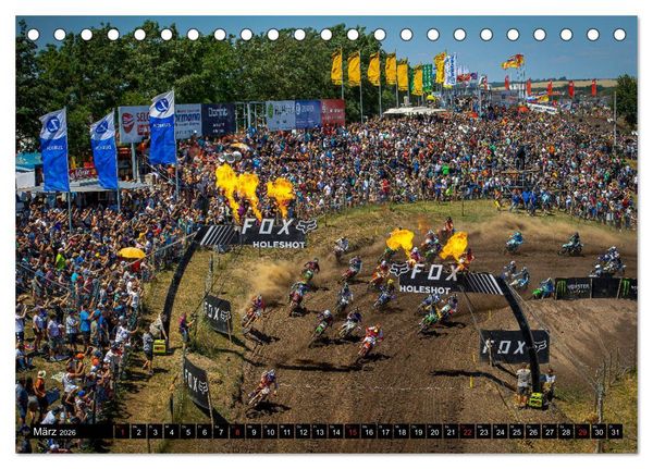 Produktbild: Blickpunkte Motocross (Tischkalender 2026 DIN A5 quer), CALVENDO Monatskalender