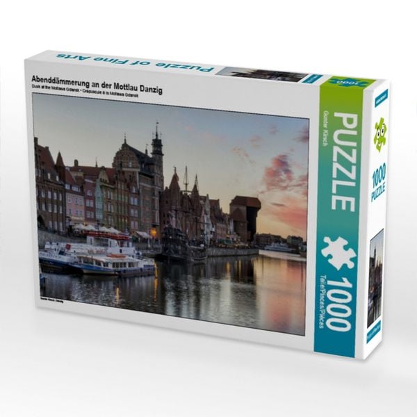 CALVENDO Puzzle Abenddämmerung an der Mottlau Danzig | 1000 Teile Lege-Größe 64x48cm Foto-Puzzle für glückliche Stunden
